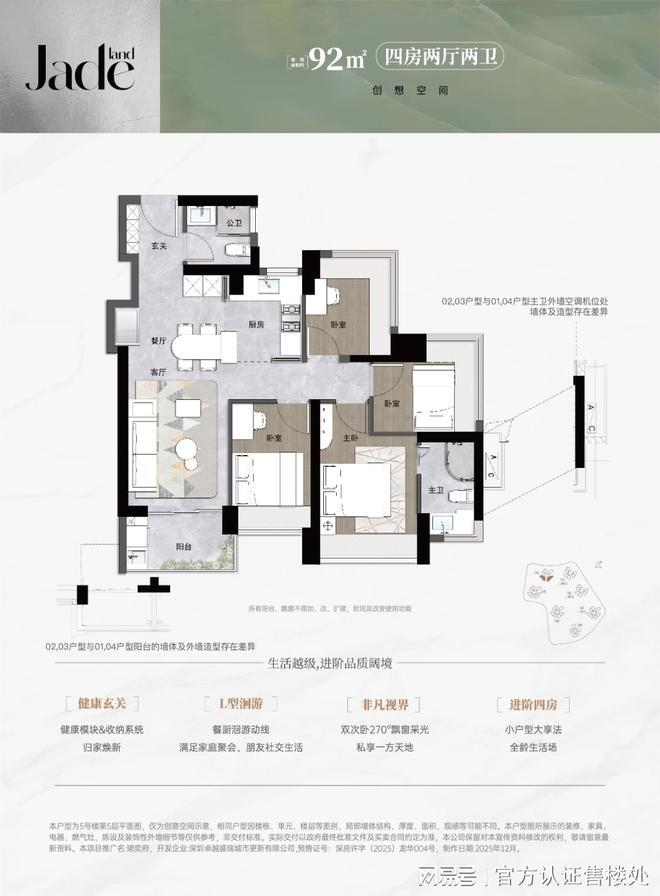Kaiyun中国：卓越珺奕府清盘倒计时！83㎡三房338万起876折特惠2027交付(图5)